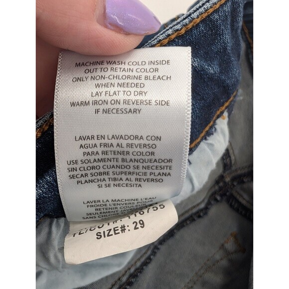 STS Blue Piper Ankle Skinny Pearls Distressed Midrise Frayed Hem Jeans Size 29 - Picture 5 of 10